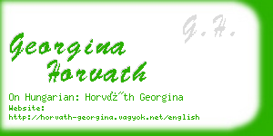 georgina horvath business card